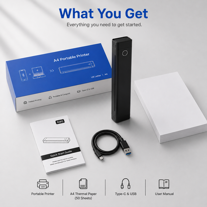 WISPO Portable Printer - Thermal Portable Printer