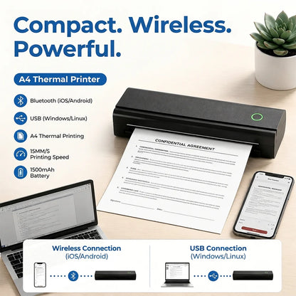 WISPO Portable Printer - Thermal Portable Printer