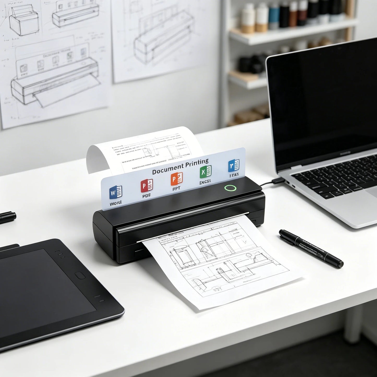 WISPO Portable Printer - Thermal Portable Printer